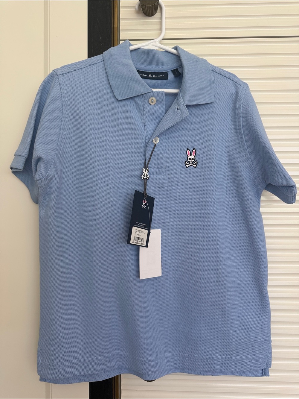 Psycho Bunny boys Light Blue Polo with Embroidered Logo